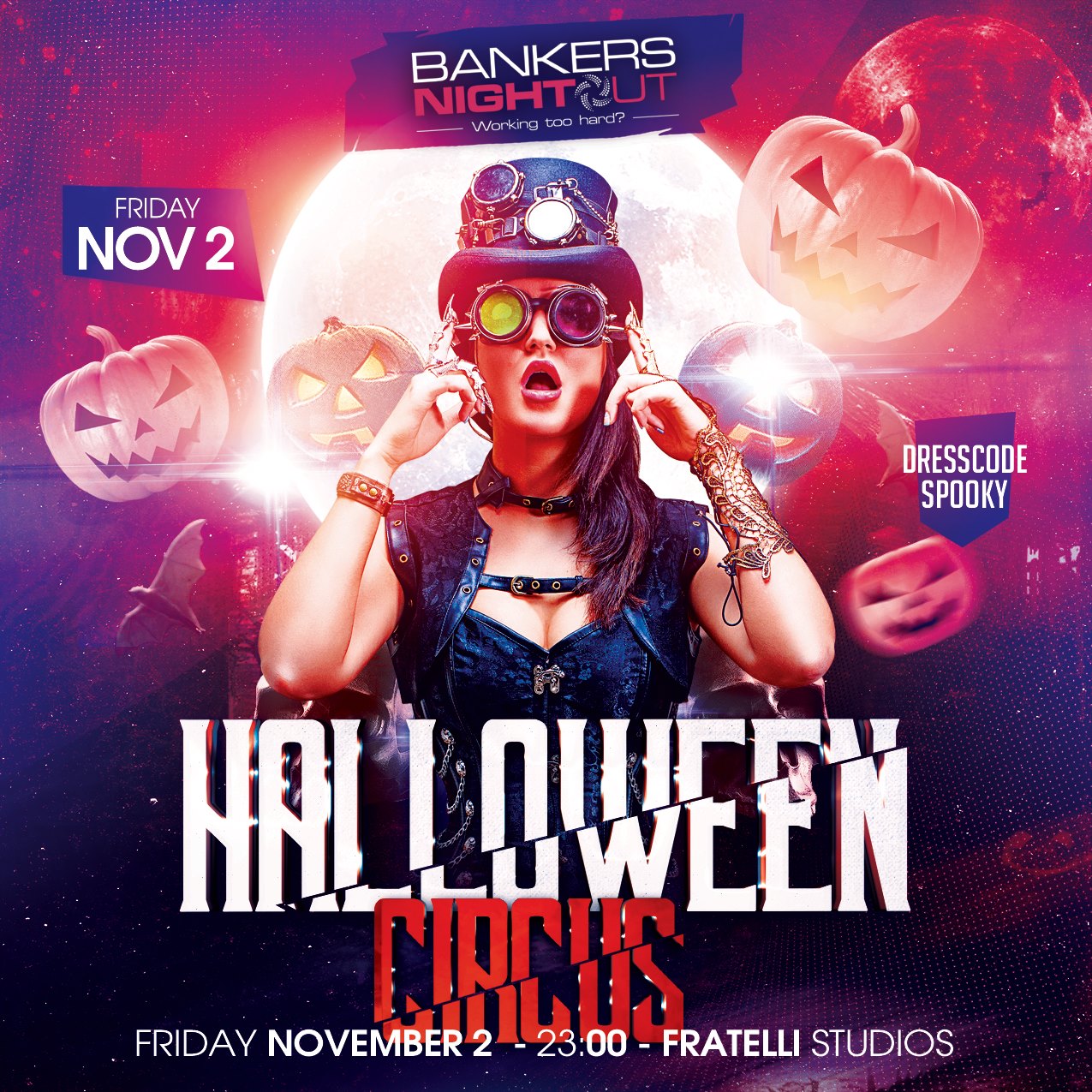Bankers night out Halloween Circus
