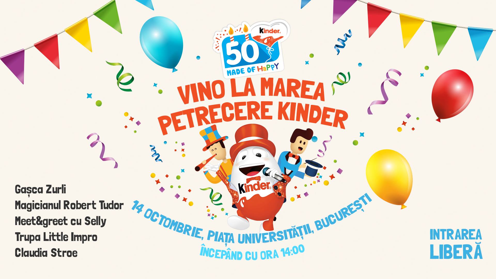 50 de ani de bucurie Kinder