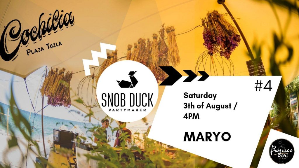 snob duck la cochilia
weekend 2-4 august