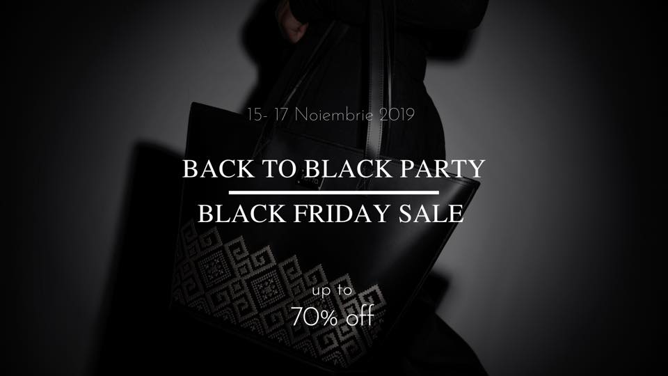 Back to black black friday sale la Iutta
weekend 15-17 noiembrie