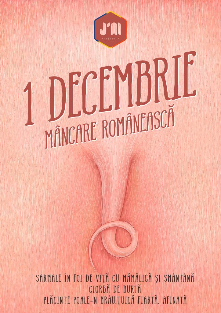 mancarea romaneasca la J'ai Bistrot
weekend 30 nov 1 dec