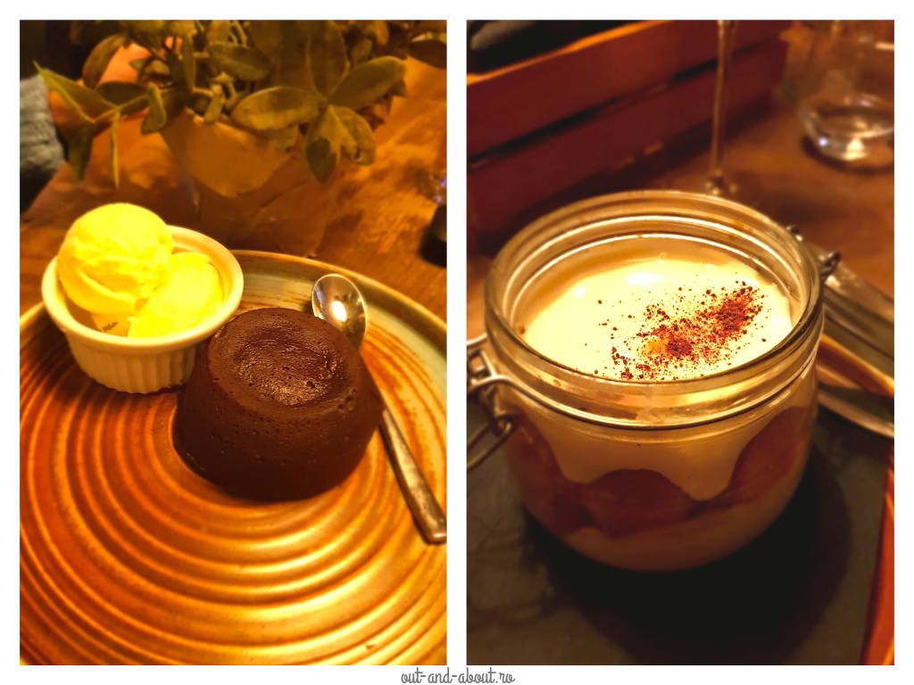 lava cake & tiramisu Trattorian Brasov