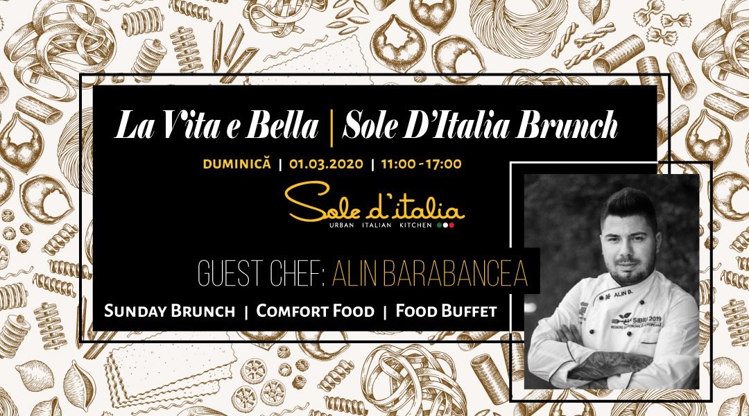 brunch de 1 martie la sole d'italia
weekend 28 feb 1 martie