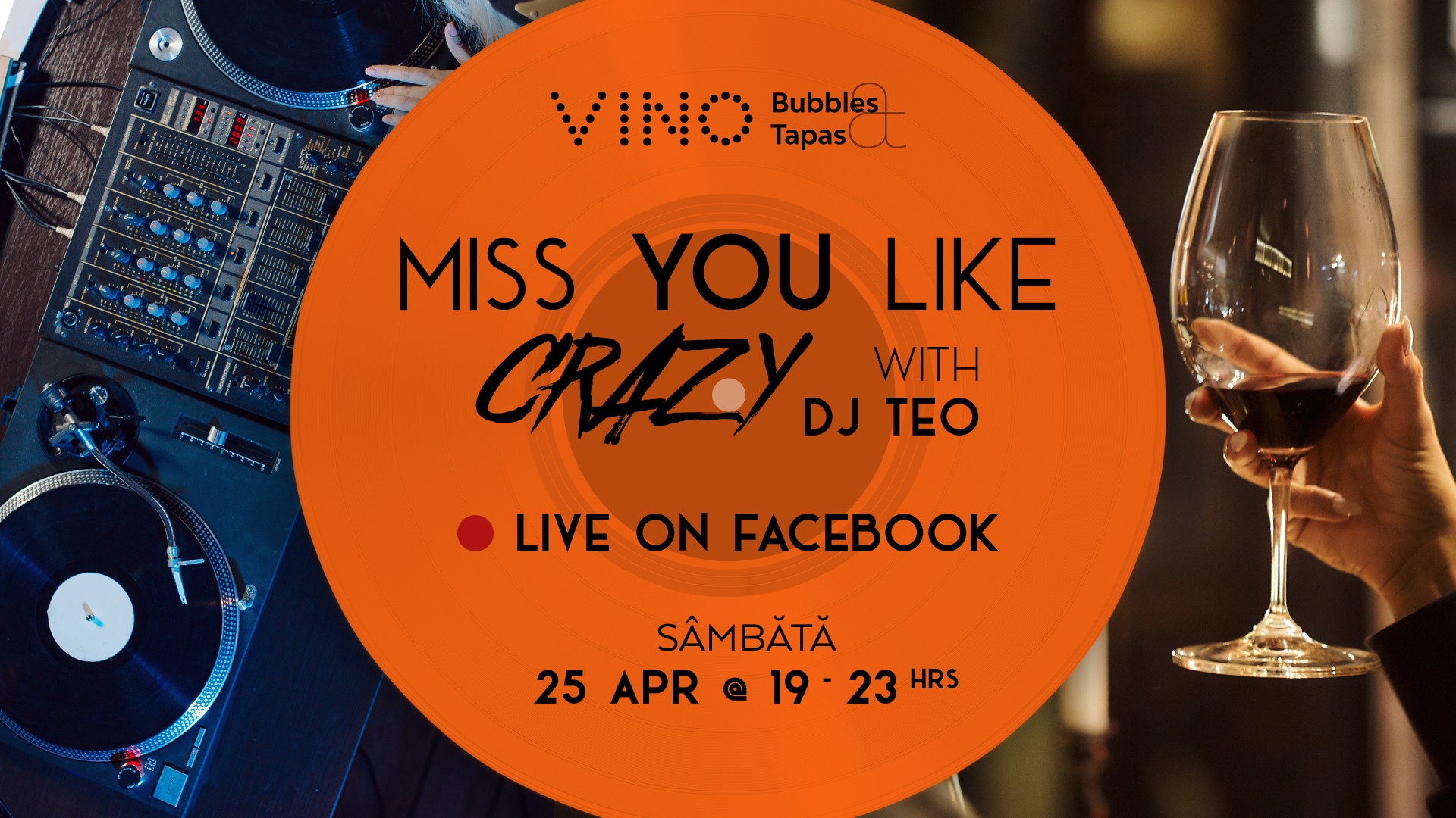 party live VINO cu dj Teo
weekend 24-26 aprilie