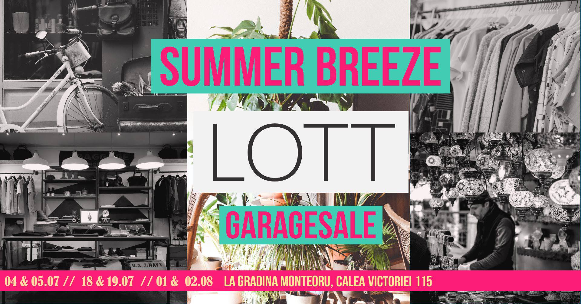 weekend 3-5 iulie
garage sale la monteoru