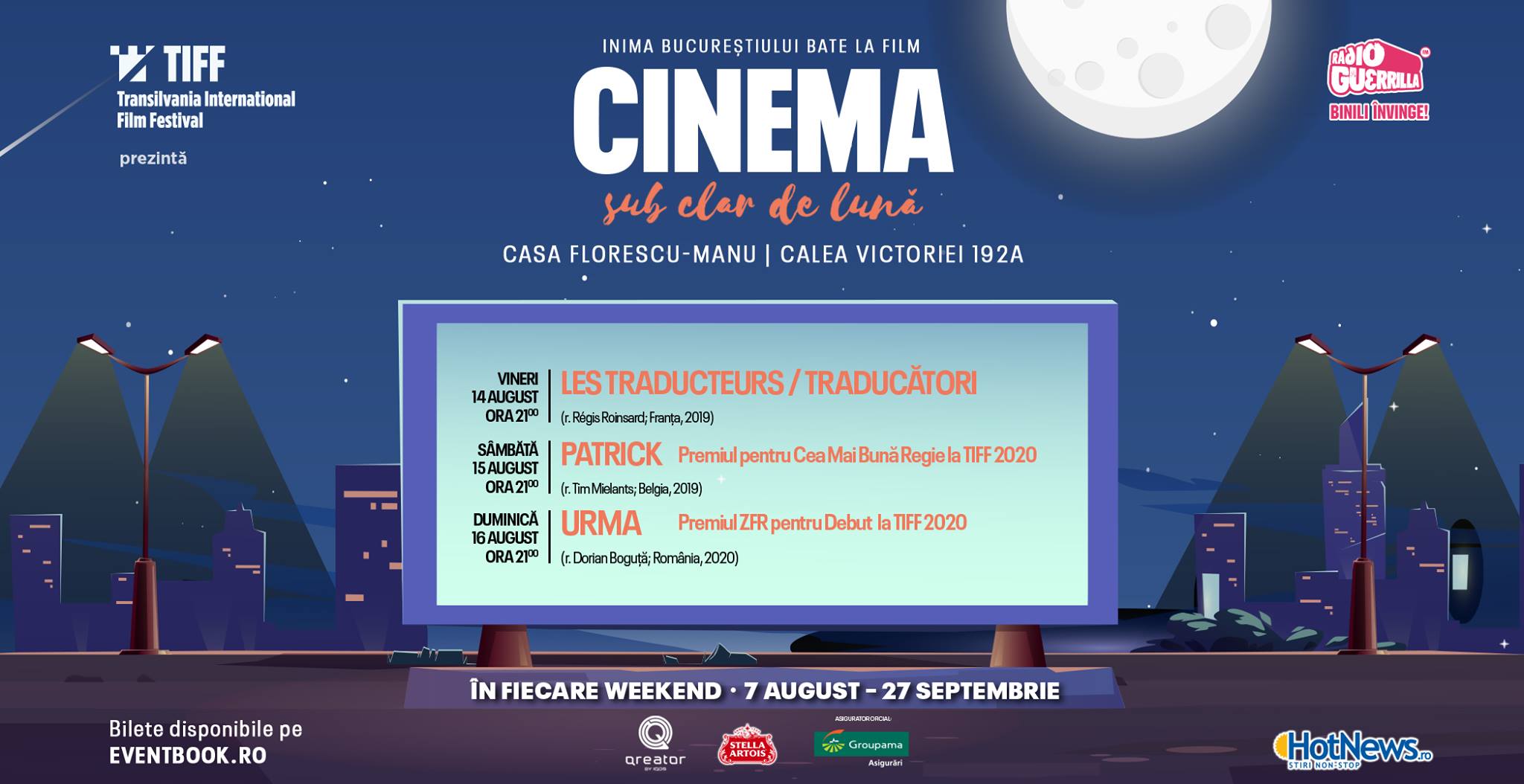 weekend 14-16 august
cinema sub clar de luna 2